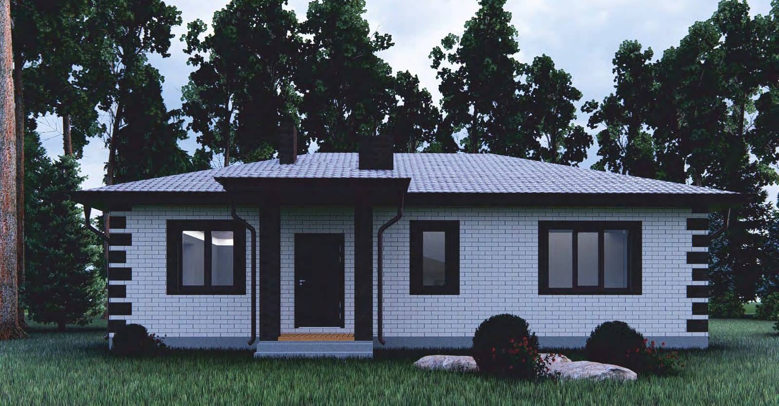 Проект Дом №13, 90 м² — фасад