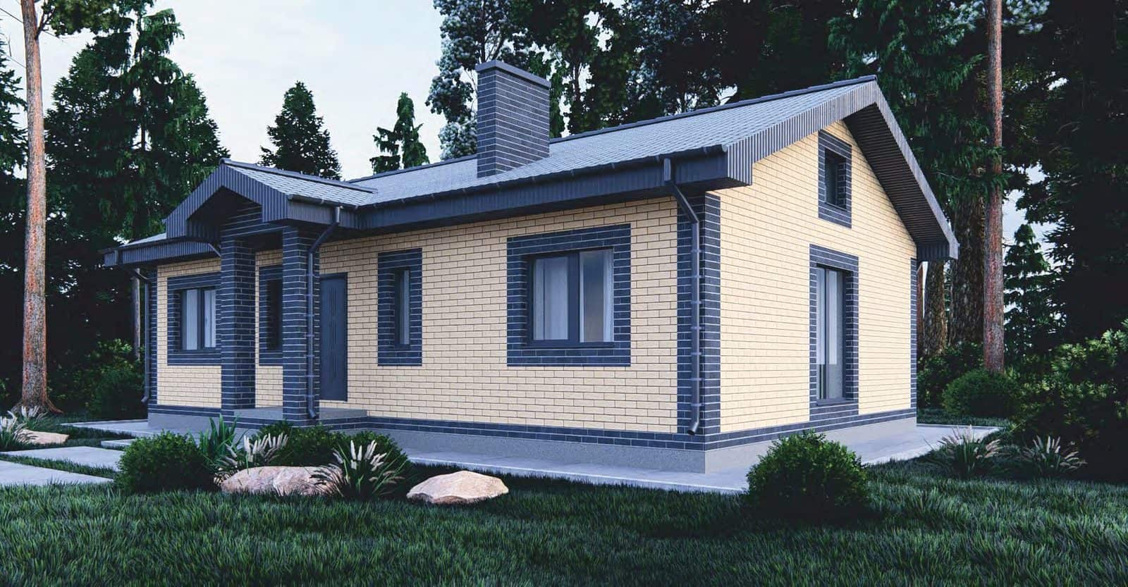 Проект Дом №3, 80 м² — фасад