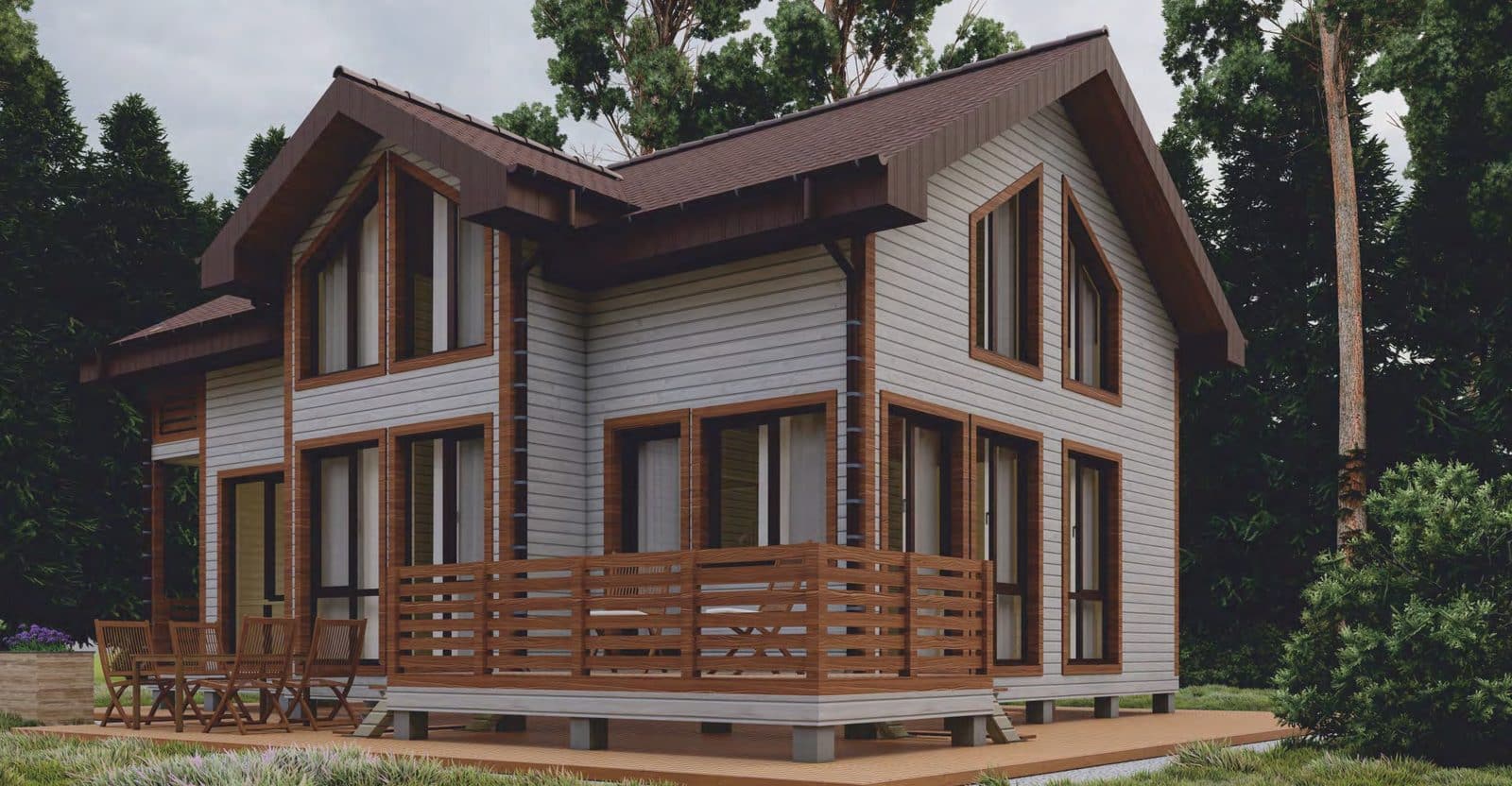 Проект Дом №38, 152 м² — фасад